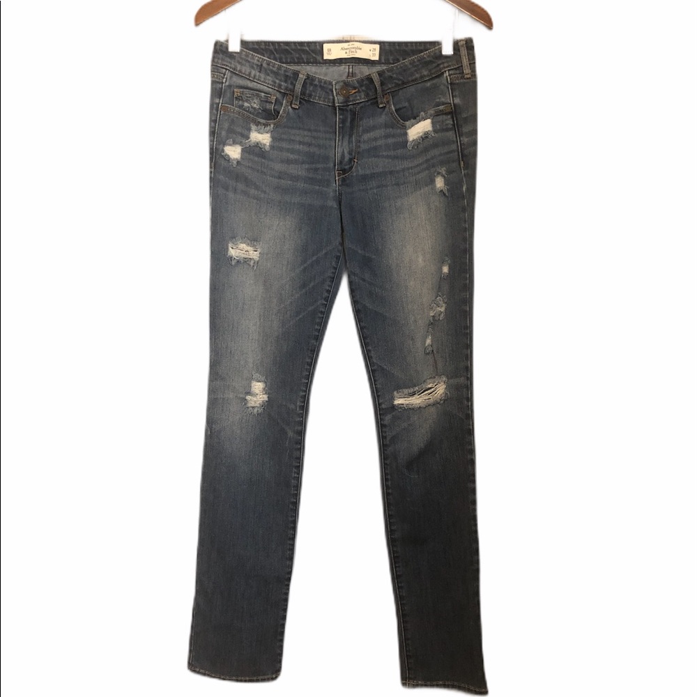 ABERCROMBIE The A&F Skinny Distress Skinny Jean 6